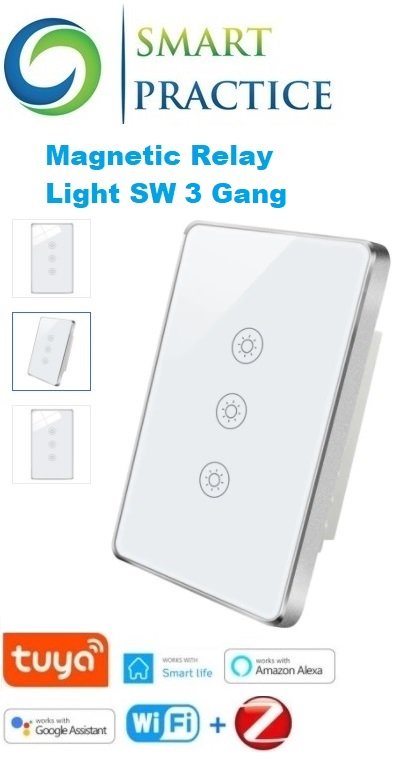 Magnetic Relay Light Switch 3Gang Without N-MYQ-ZLS03S Magnetic Relay Light Switch 3Gang Without N-MYQ-ZLS03S - Image 1