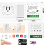 Mini Smart Switch 16A WiFi Blue Tooth Dual-mode Smart Life Remote Voice Control DIY Switch Compatible With Alexa Google
