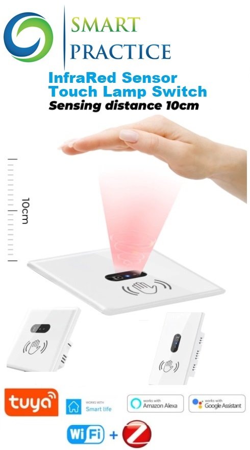 Smart Wall Light Switch Infrared Sensor Glass Screen Panel Zero Line Fire EU UK US 220V 10A Power Supply No Touch Lamp Switches Smart Wall Light Switch Infrared Sensor Glass Screen Panel Zero Line Fire EU UK US 220V 10A Power Supply No Touch Lamp Switches - Image 1