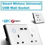 WIFI Zigbee Smart USB Wall Socket Universal Electrical Plug Outlet 15A Power Touch Switch Wireless Charge Work with Alexa Google Home