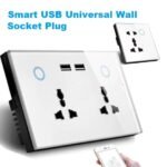 WIFI Zigbee Smart USB Wall Socket Universal Electrical Plug Outlet (15A) Power Touch Switch Wireless Charge Work with Alexa Google Home