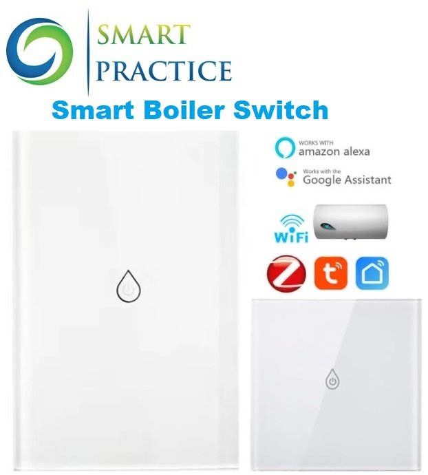 Wifi Smart Water Heater Wall Boiler Switch Glass Touch Panel Voice Remote Control Tuya Alexa Google Assistant Home Automation Wifi Smart Water Heater Wall Boiler Switch Glass Touch Panel Voice Remote Control Tuya Alexa Google Assistant Home Automation - Image 1