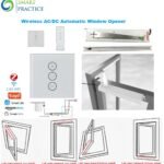 Zigbee Wifi AC DC Automatic Casement Opener Close open Window Outward Inward  Tuya Window Driver 433Mhz Remote Control