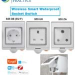 Zigbee Wifi Smart Waterproof Socket Switch IP55 UK,AU,US.FR,DE,ZA Wifi Plug Socket With Timer Remote Works With Alexa